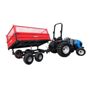 Przyczepa Rolnicza Dwuosiowa 2.5t z Kiprem / Nadstawkami z Siatki 4Farmer