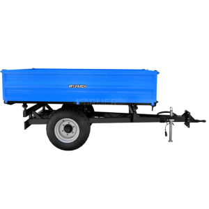 Przyczepa jednoosiowa 2T z kiprem oraz hamulcem