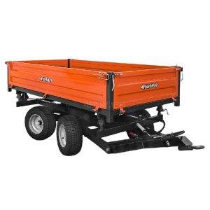 Przyczepa rolnicza dwuosiowa 2,5T z kiprem skrętną osią 4Farmer